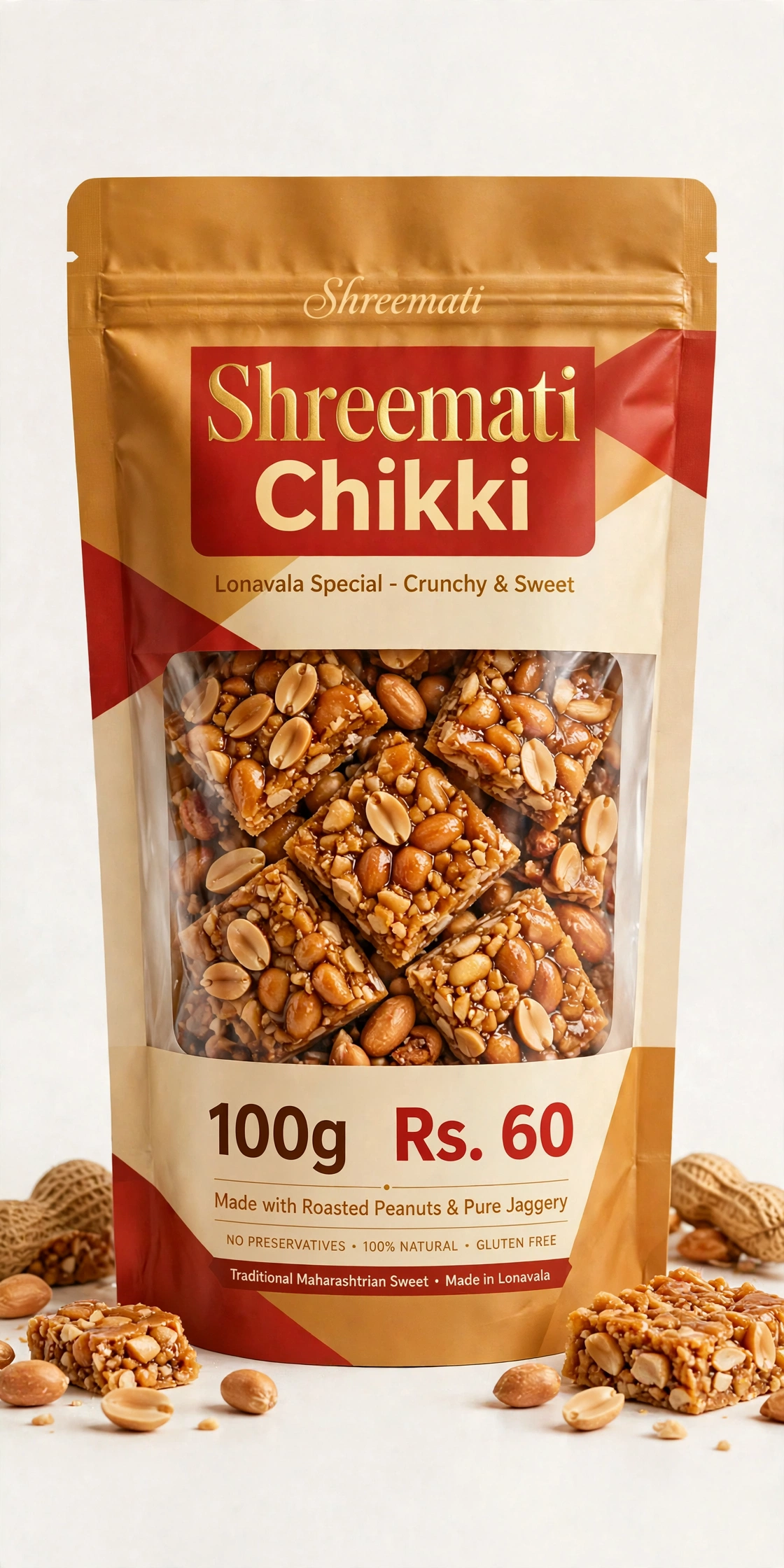 Shreemati Peanut Chikki - 100g